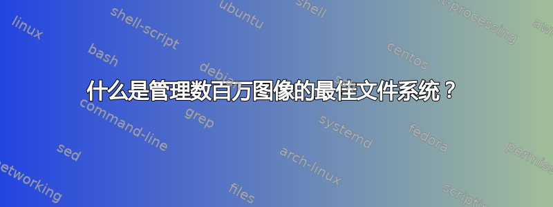 什么是管理数百万图像的最佳文件系统？