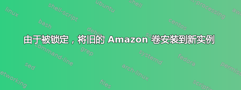 由于被锁定，将旧的 Amazon 卷安装到新实例