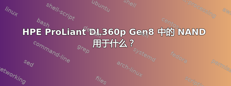 HPE ProLiant DL360p Gen8 中的 NAND 用于什么？