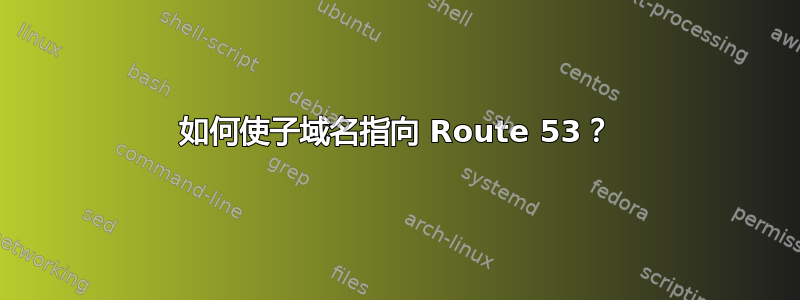 如何使子域名指向 Route 53？