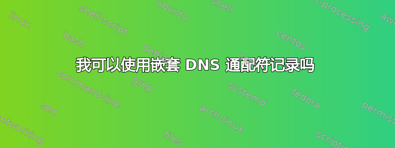 我可以使用嵌套 DNS 通配符记录吗