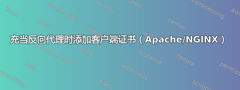 充当反向代理时添加客户端证书（Apache/NGINX）