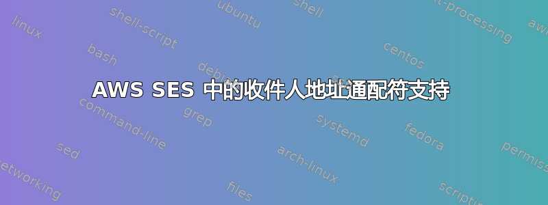 AWS SES 中的收件人地址通配符支持