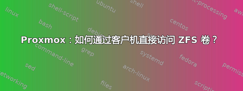 Proxmox：如何通过客户机直接访问 ZFS 卷？