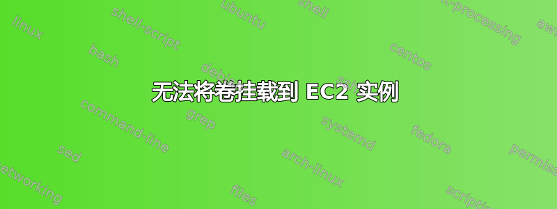 无法将卷挂载到 EC2 实例