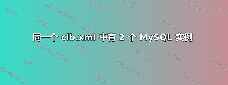 同一个 cib.xml 中有 2 个 MySQL 实例