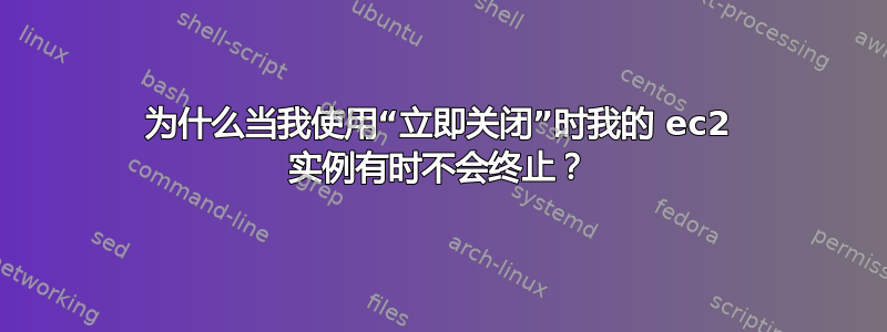 为什么当我使用“立即关闭”时我的 ec2 实例有时不会终止？