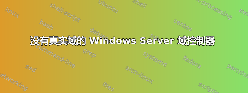 没有真实域的 Windows Server 域控制器