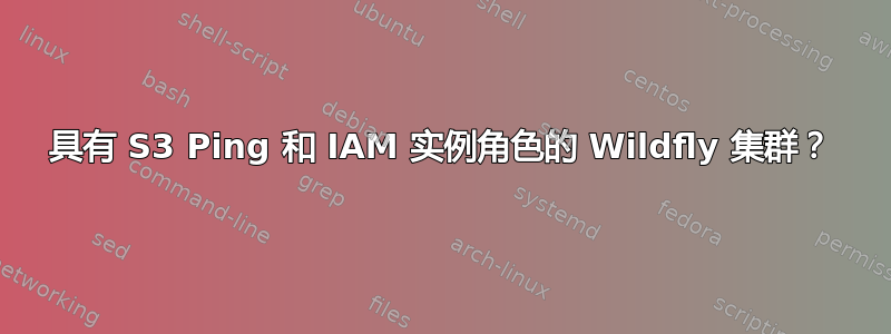 具有 S3 Ping 和 IAM 实例角色的 Wildfly 集群？