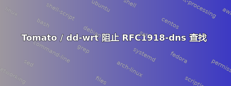 Tomato / dd-wrt ​​阻止 RFC1918-dns 查找