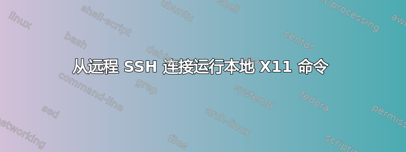 从远程 SSH 连接运行本地 X11 命令