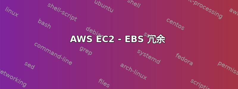 AWS EC2 - EBS 冗余