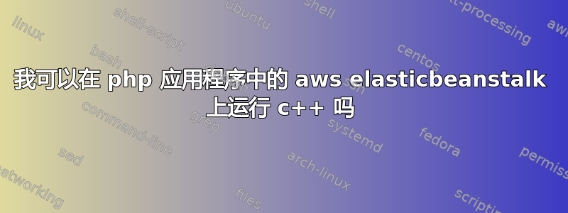 我可以在 php 应用程序中的 aws elasticbeanstalk 上运行 c++ 吗