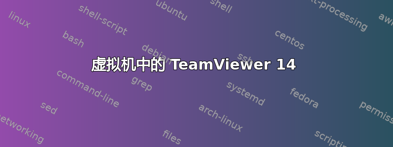 虚拟机中的 TeamViewer 14