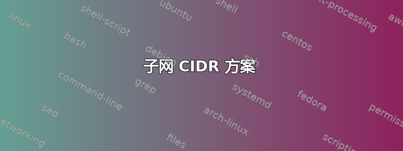 子网 CIDR 方案