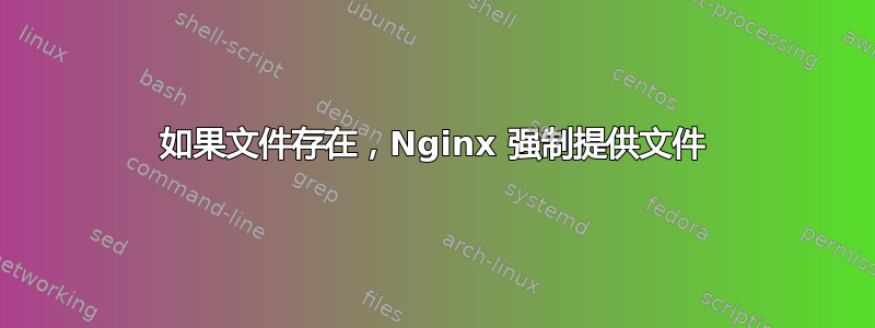 如果文件存在，Nginx 强制提供文件