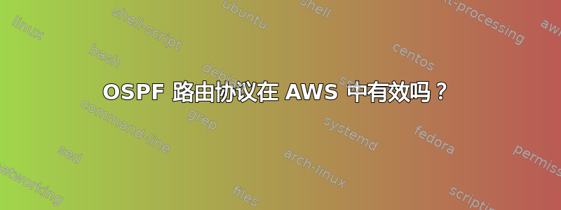 OSPF 路由协议在 AWS 中有效吗？