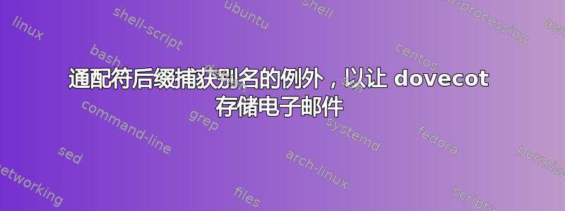 通配符后缀捕获别名的例外，以让 dovecot 存储电子邮件