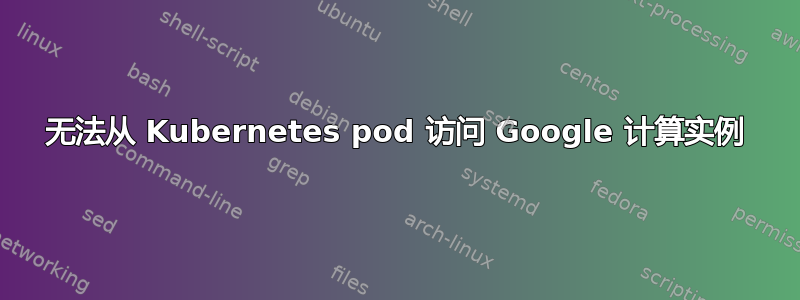 无法从 Kubernetes pod 访问 Google 计算实例