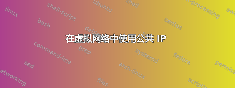 在虚拟网络中使用公共 IP