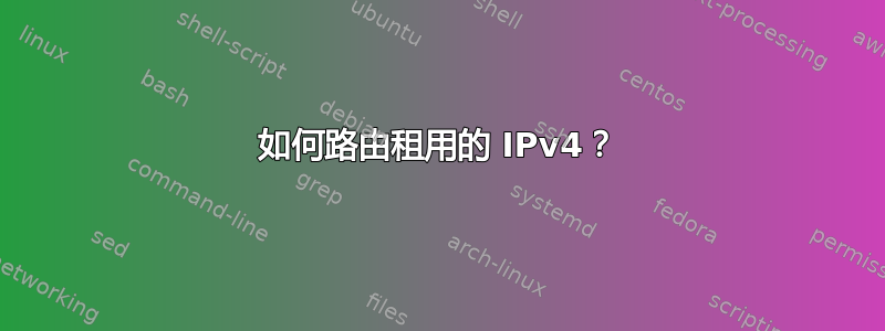 如何路由租用的 IPv4？