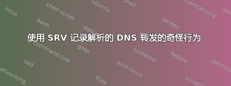 使用 SRV 记录解析的 DNS 转发的奇怪行为