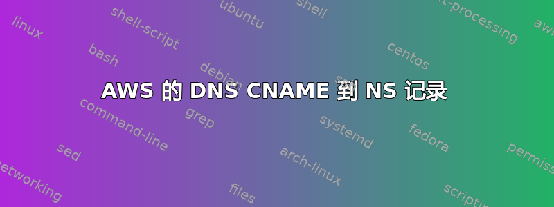 AWS 的 DNS CNAME 到 NS 记录