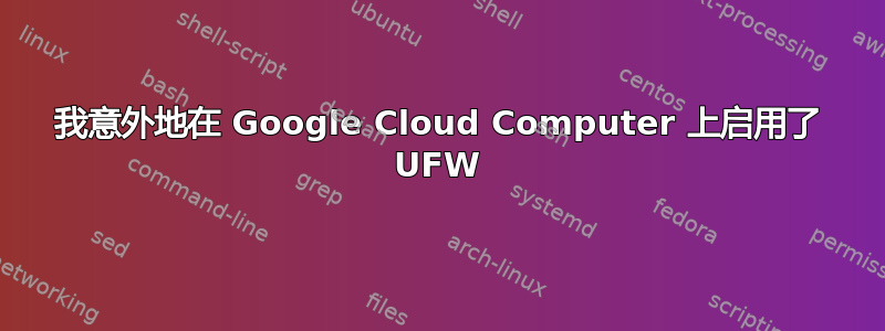 我意外地在 Google Cloud Computer 上启用了 UFW