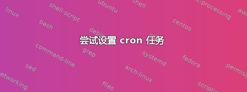 尝试设置 cron 任务