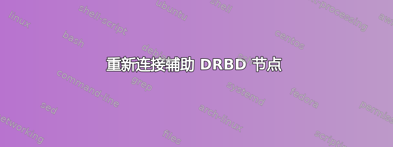 重新连接辅助 DRBD 节点