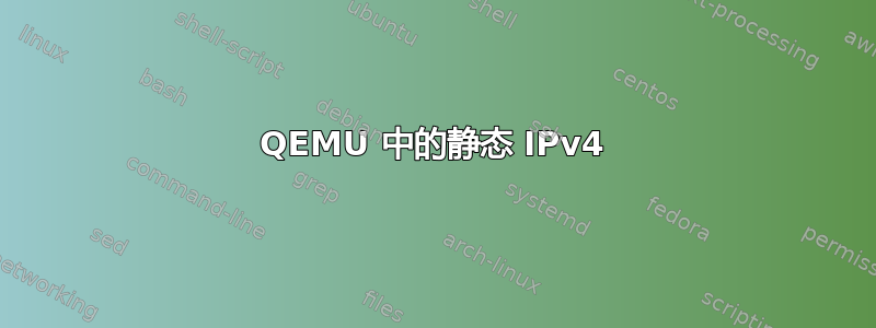 QEMU 中的静态 IPv4