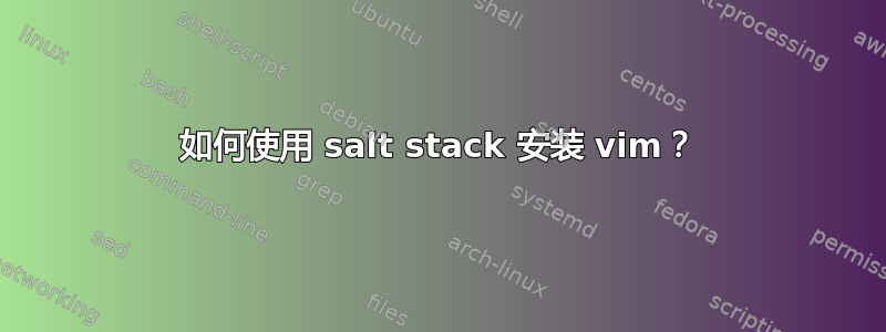 如何使用 salt stack 安装 vim？