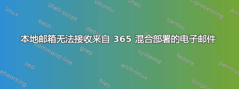 本地邮箱无法接收来自 365 混合部署的电子邮件