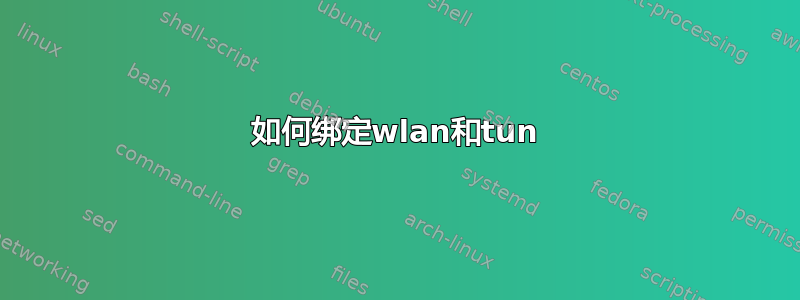 如何绑定wlan和tun