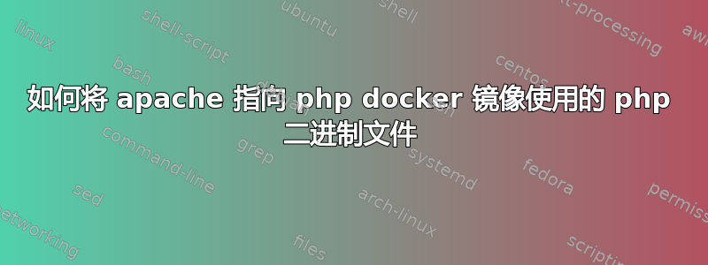 如何将 apache 指向 php docker 镜像使用的 php 二进制文件