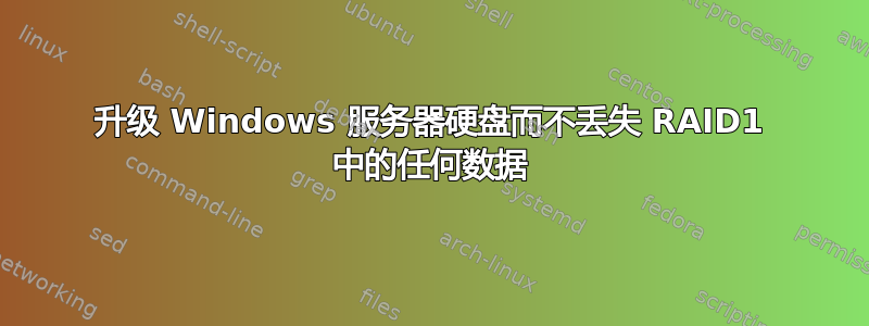 升级 Windows 服务器硬盘而不丢失 RAID1 中的任何数据