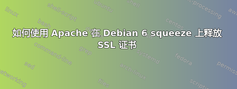 如何使用 Apache 在 Debian 6 squeeze 上释放 SSL 证书