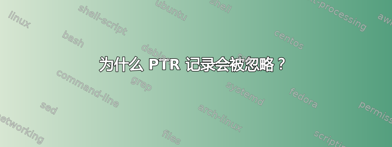 为什么 PTR 记录会被忽略？