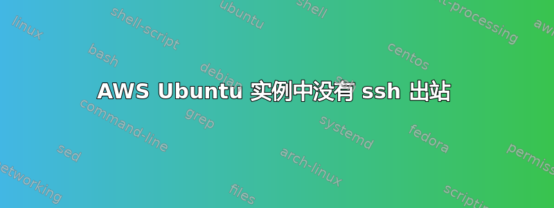 AWS Ubuntu 实例中没有 ssh 出站