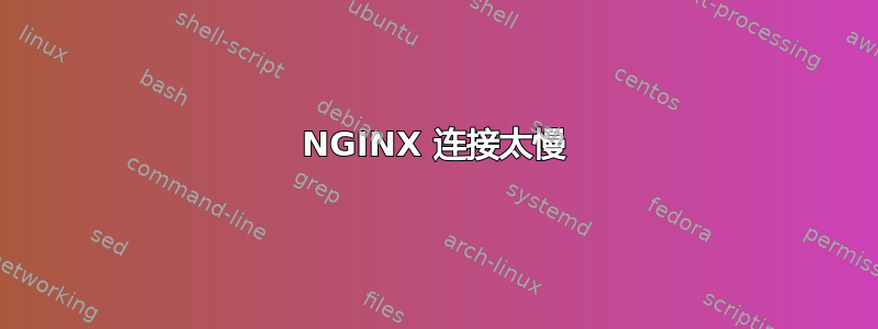 NGINX 连接太慢