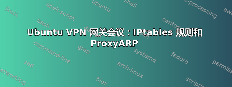 Ubuntu VPN 网关会议：IPtables 规则和 ProxyARP