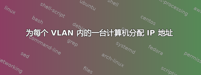 为每个 VLAN 内的一台计算机分配 IP 地址