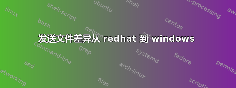 发送文件差异从 redhat 到 windows