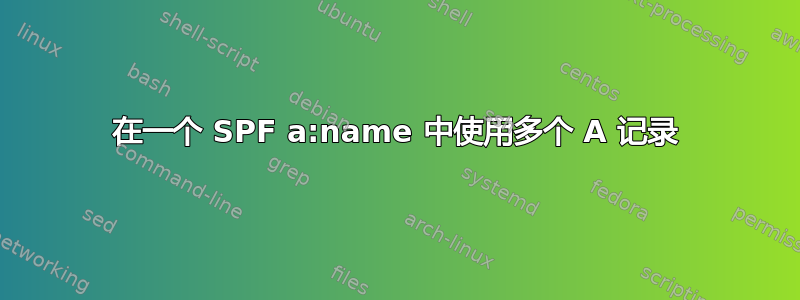 在一个 SPF a:name 中使用多个 A 记录