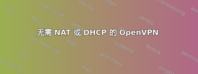 无需 NAT 或 DHCP 的 OpenVPN