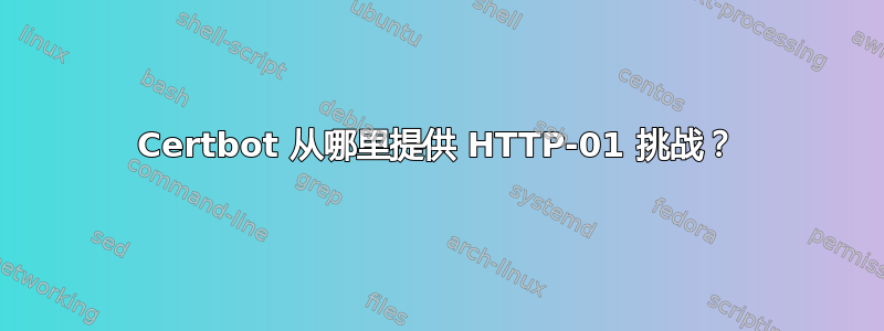 Certbot 从哪里提供 HTTP-01 挑战？