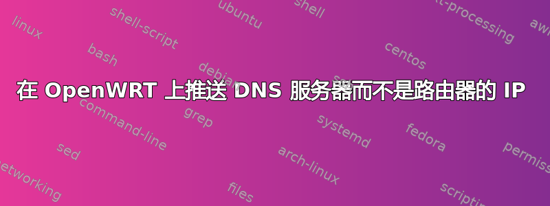 在 OpenWRT 上推送 DNS 服务器而不是路由器的 IP