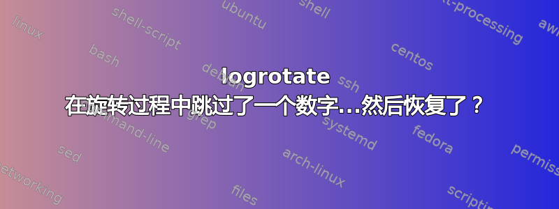 logrotate 在旋转过程中跳过了一个数字...然后恢复了？