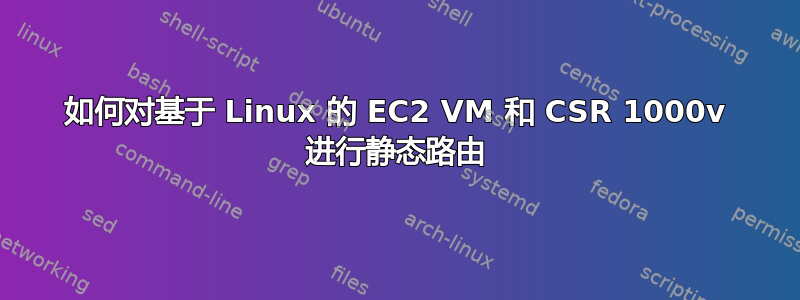 如何对基于 Linux 的 EC2 VM 和 CSR 1000v 进行静态路由