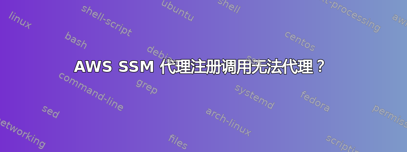 AWS SSM 代理注册调用无法代理？